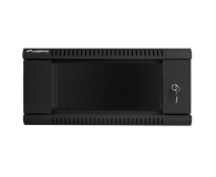 LANBERG Szafa instalacyjna wisząca 19 cali 4U 600X450mm czarna (drzwi szklane) WF01-6404-10B - 455278 - zdjęcie 2